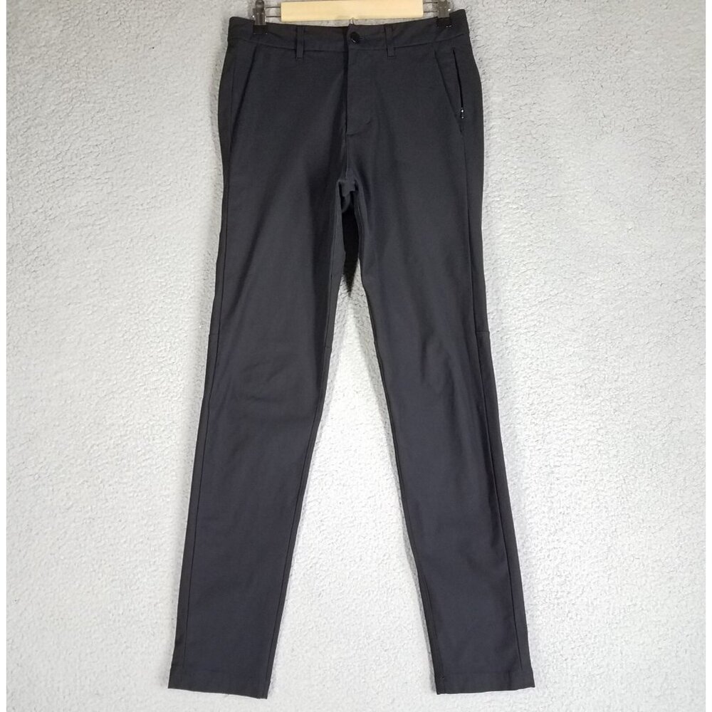 Lululemon Commission Pants Adult 28 X 30 Black Slim Golf Travel Office Comfort